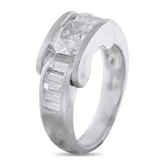 Platinum 1.70ct Diamond East-West Ring MF01-041026