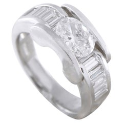 Platinum 1.70ct Diamond East-West Ring MF01-041026