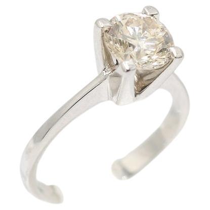 Certified Natural 1.71 CT SI1 Diamond Solitaire Ring set in Platinum