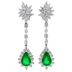 Boucles d'oreilles Sophia D. en platine avec diamants de 17,12 carats