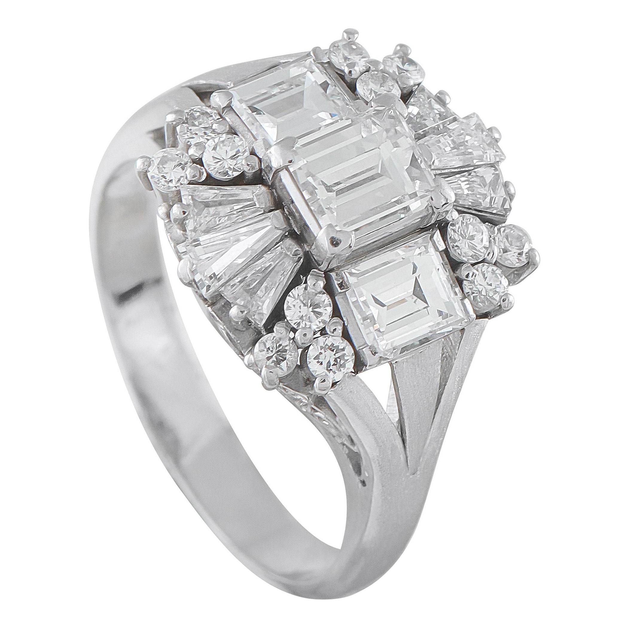Platinum 1.73ct Diamond Ring MF51-101725
