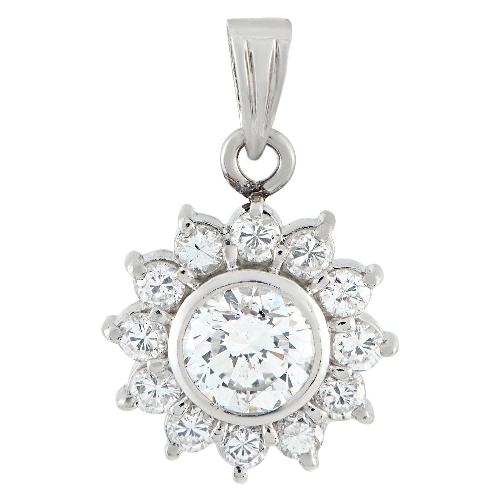 Platinum 1.74ct Diamond Pendant MF57-101525