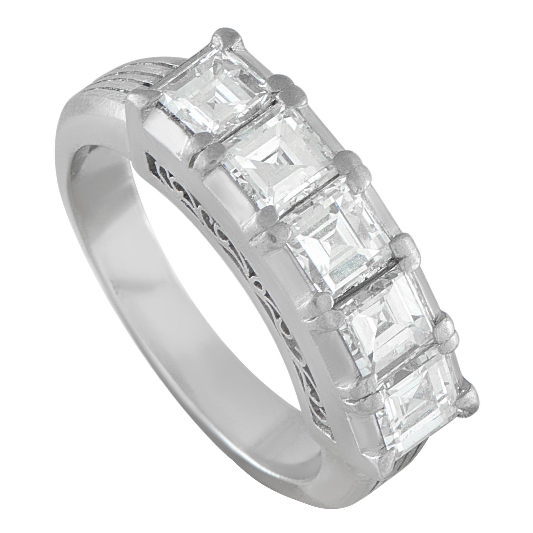 Platinum 1.74ct Diamond Ring #5262