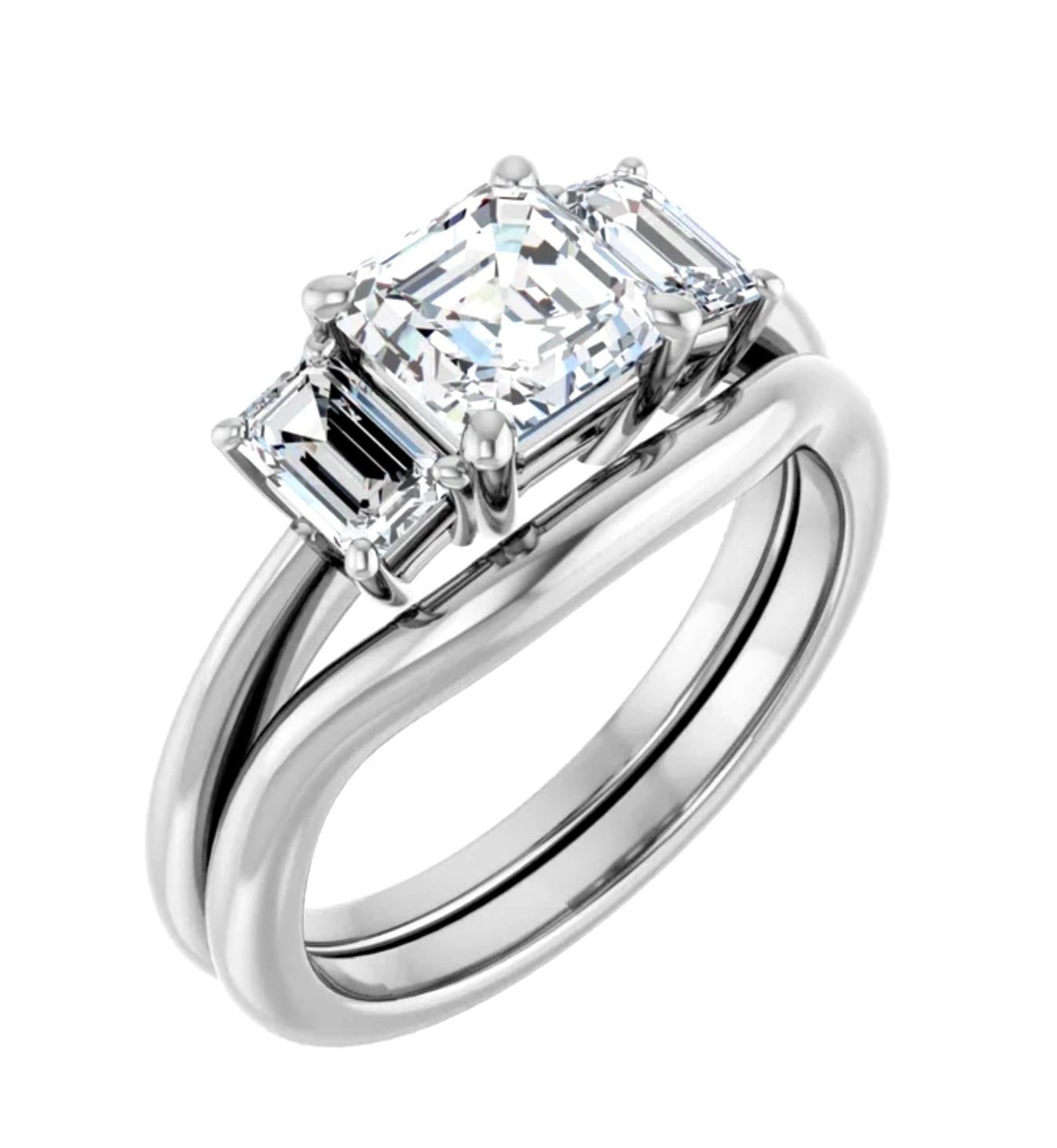 Anello di fidanzamento in platino con zaffiro blu e diamante da 1,75 carati in vendita 4