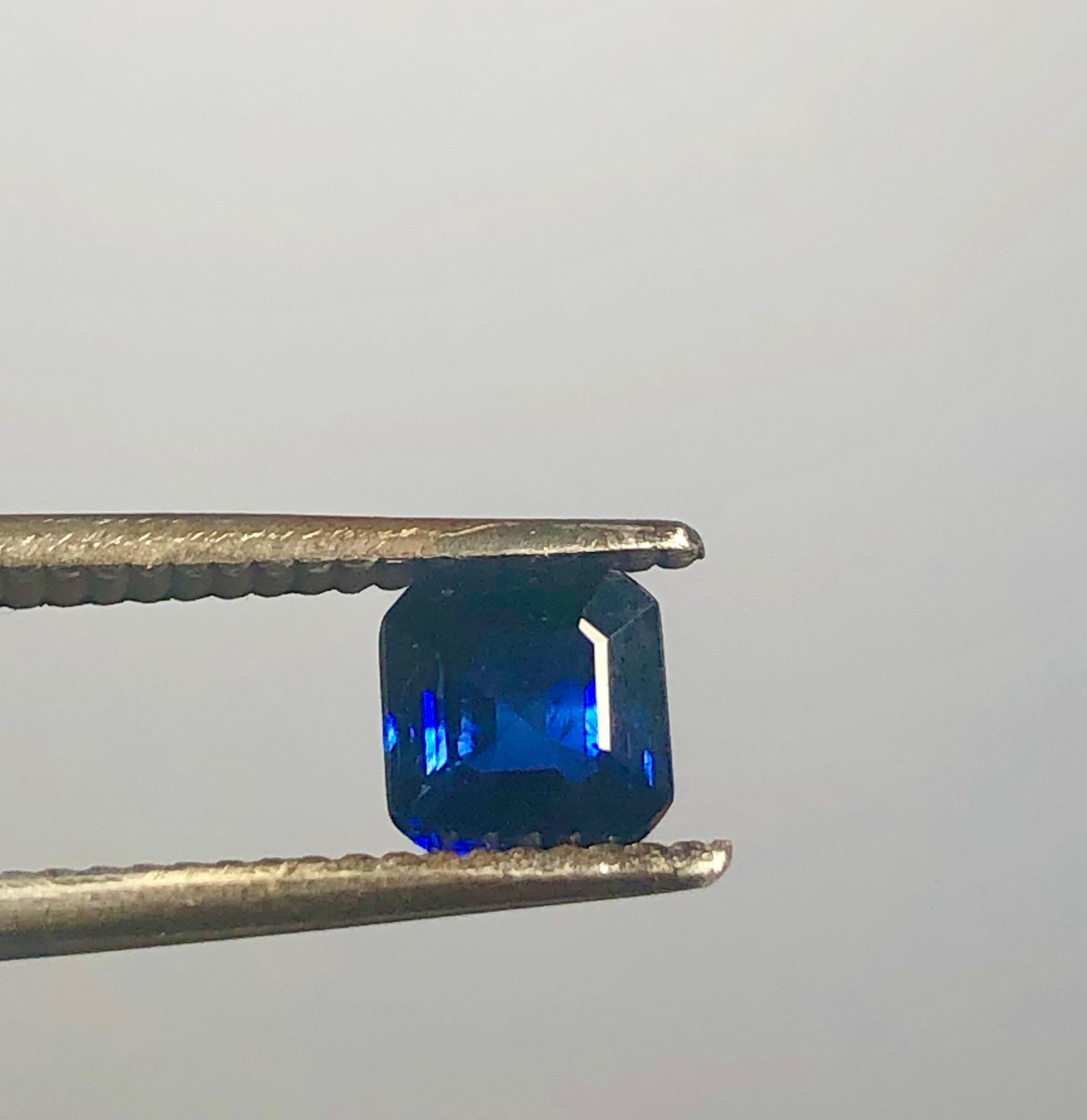 Anello di fidanzamento in platino con zaffiro blu e diamante da 1,75 carati in vendita 2