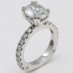 Platinum 1.75ct Cushion Natural Diamond Engagement Ring, GIA-Certified, New