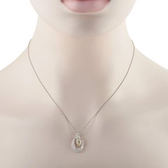Halskette mit ovalem Diamant-Halo-Anhänger aus Platin, 1,78 Karat, MF02-062326