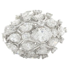 Platinum 
18 Karat White Gold Multi Shape Diamond Dome Ring