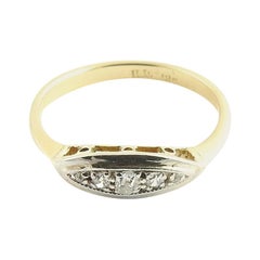 Platinum, 18 Karat Yellow Gold and Diamond Ring