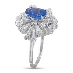 Platinum 1.80ct Diamond and Sapphire Ring MF06-013026
