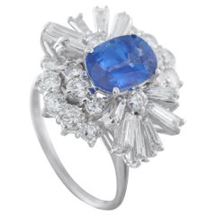 Platinum 1.80ct Diamond and Sapphire Ring MF06-013026