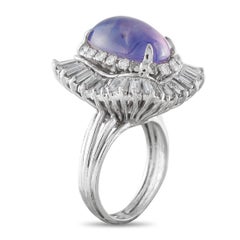 Anello in platino con diamante e zaffiro da 1,80 carati MF34-050726