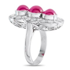 Platinum 1.85ct Diamond and Ruby Ring MF01-020526