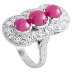 Platinum 1.85ct Diamond and Ruby Ring MF01-020526