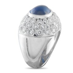 Platinum 1.85ct Diamond and Sapphire Ring MF01-013026