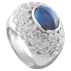 Platinum 1.85ct Diamond and Sapphire Ring MF01-013026