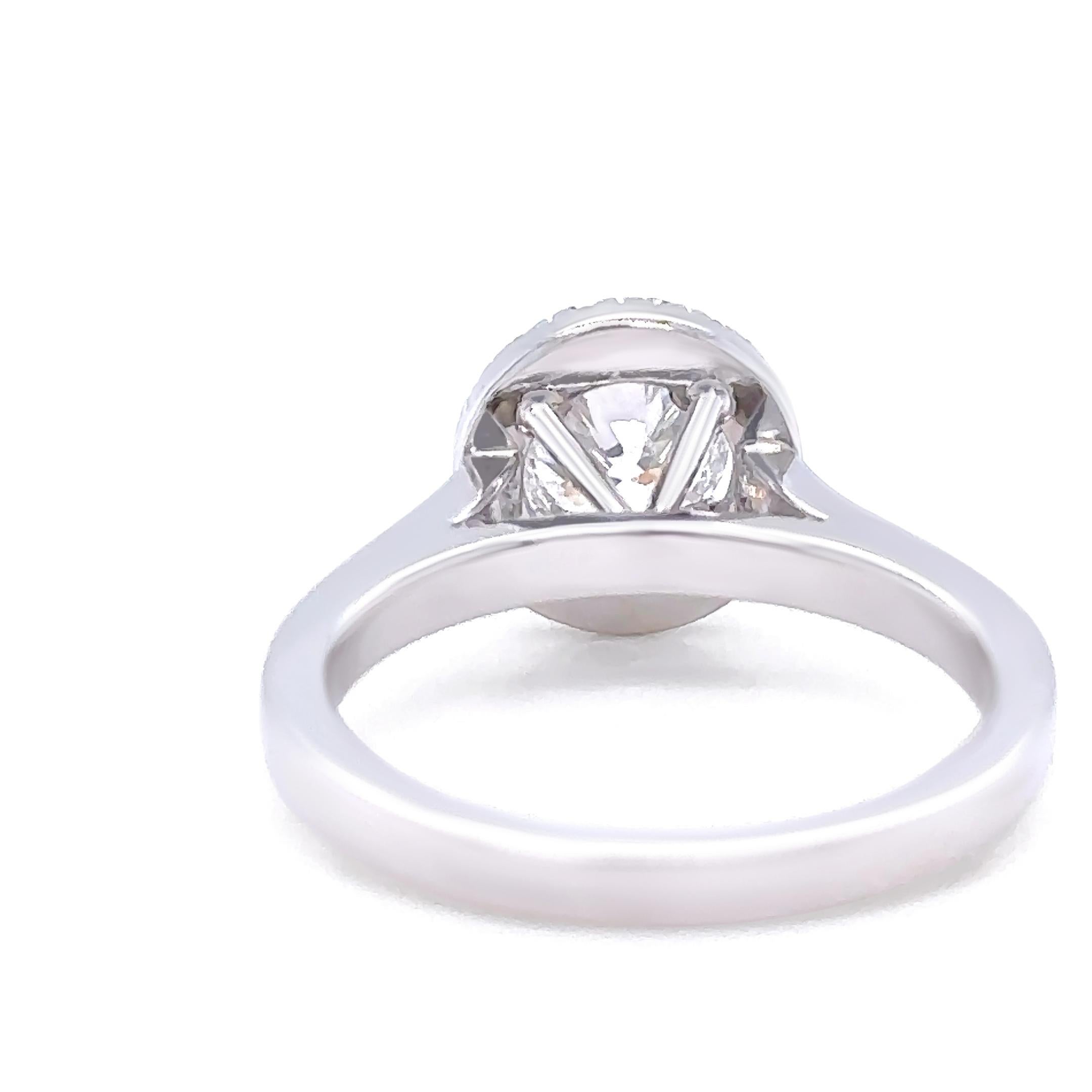Platinum & 18ct White Gold Diamond Engagement and Wedding Ring Set 1.16ct For Sale 1