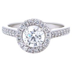 Platinum & 18ct White Gold Diamond Engagement and Wedding Ring Set 1.16ct