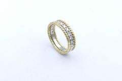 Platinum and 18 Carat Yellow Gold Diamond Dress or Wedding Ring
