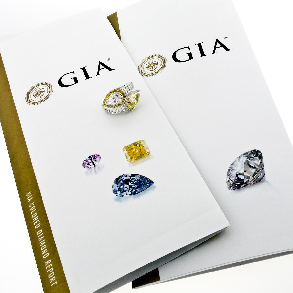 Bague Moi et Toi en or 18k platine 6.07ctw GIA Pear Fancy Yellow Diamond Bypass en vente 7
