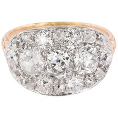 Platinum and 18 Karat Victorian Diamond Ring