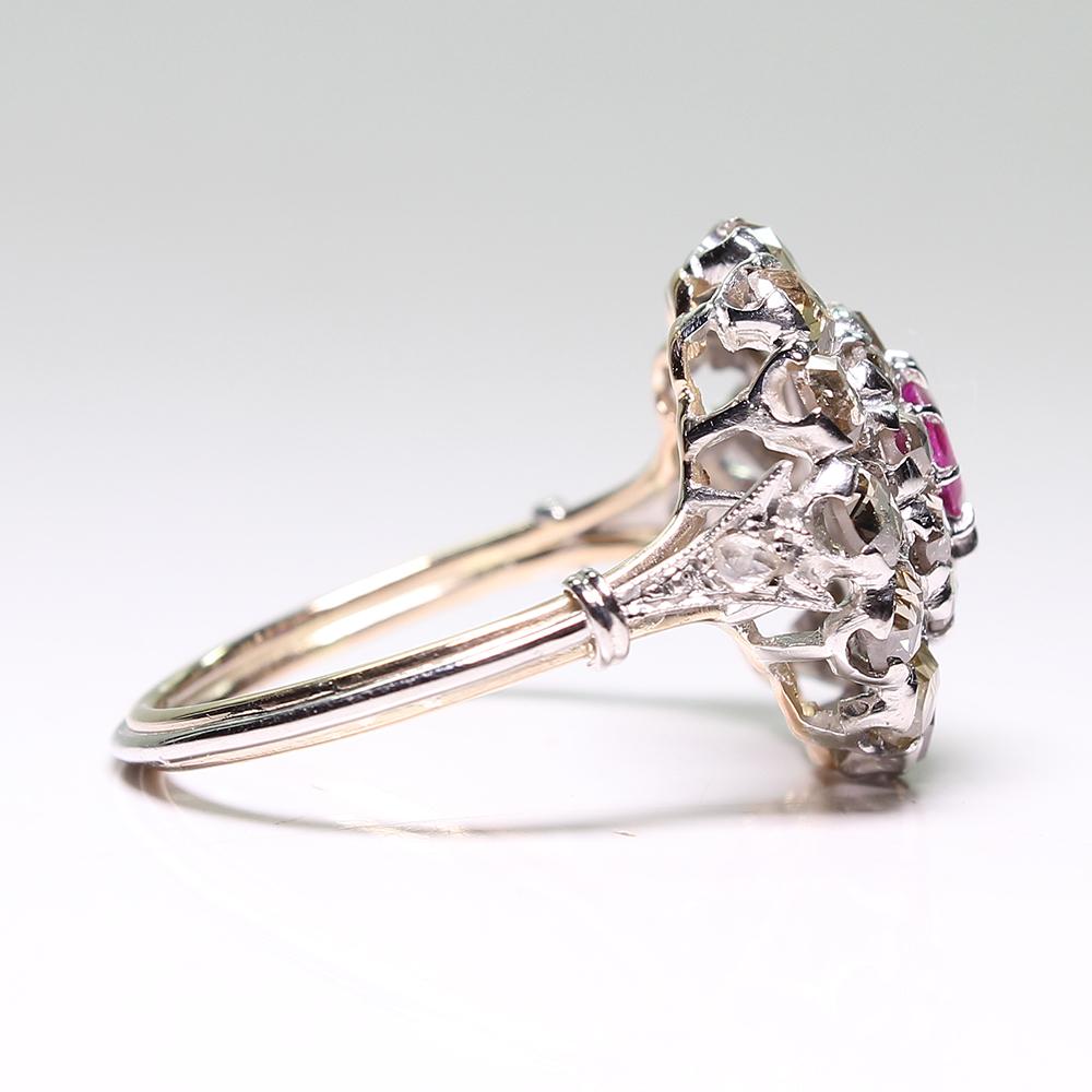 antique ruby and diamond ring