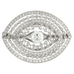 Platinum, 18K White Gold 2.0ct Diamond Brooch MF17-020626