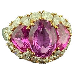 Platinum & 18kt White Gold Pink Sapphire & Diamond Ring