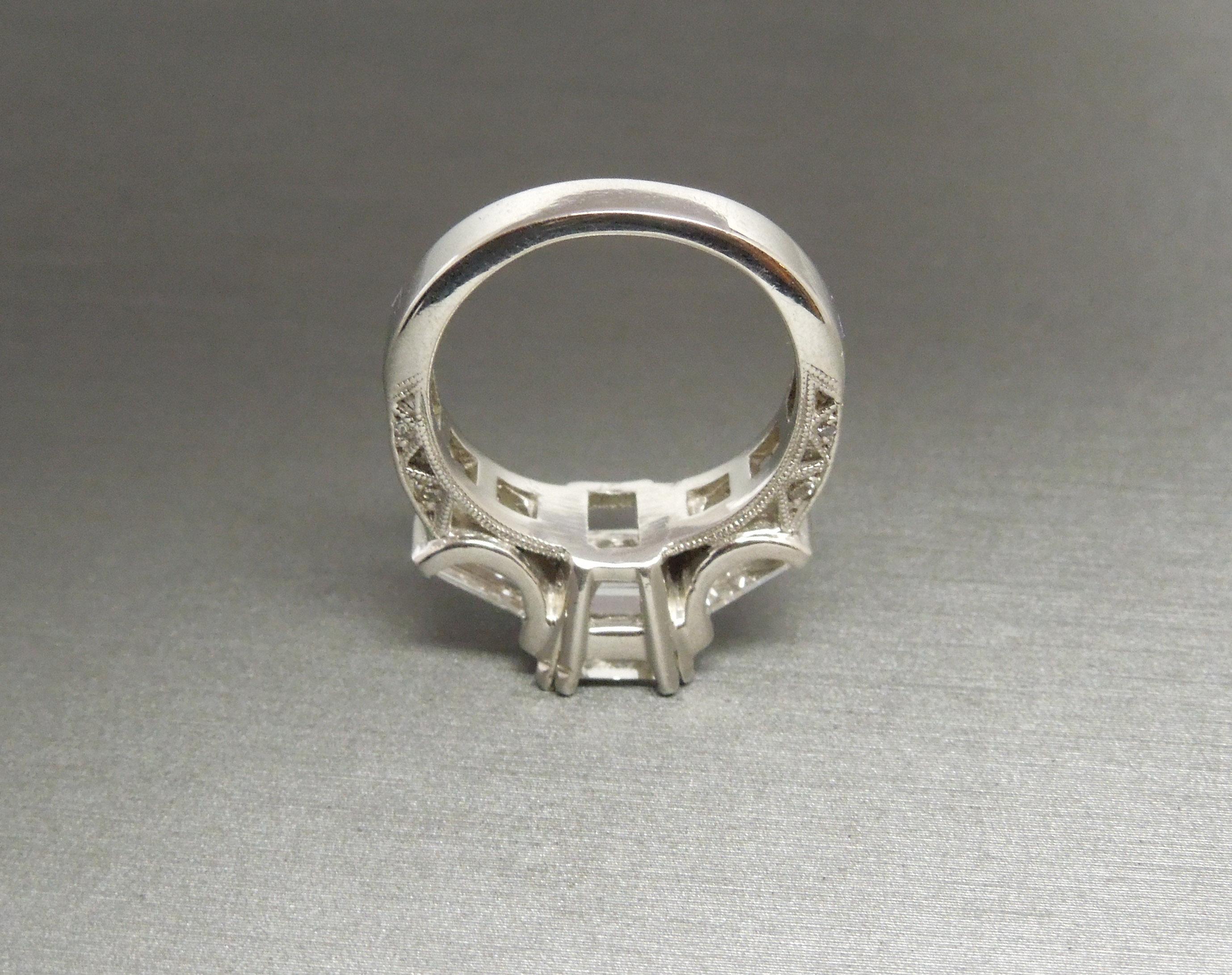Platinum 1.92 Carat Asscher Cut Diamond Ring For Sale 1