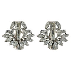 Vintage Platinum 1930's Diamond Earrings