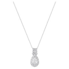 Collana con ciondolo in platino con diamante da 1,98 carati MF01-071426