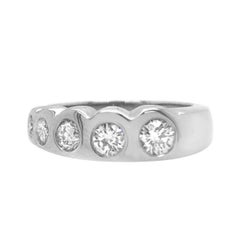Platinum 1 Carat Diamond Fist Bump Band Ring