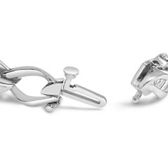 Platinum 2 1/5 Cttw Baguette Diamond Channel Link Bracelet