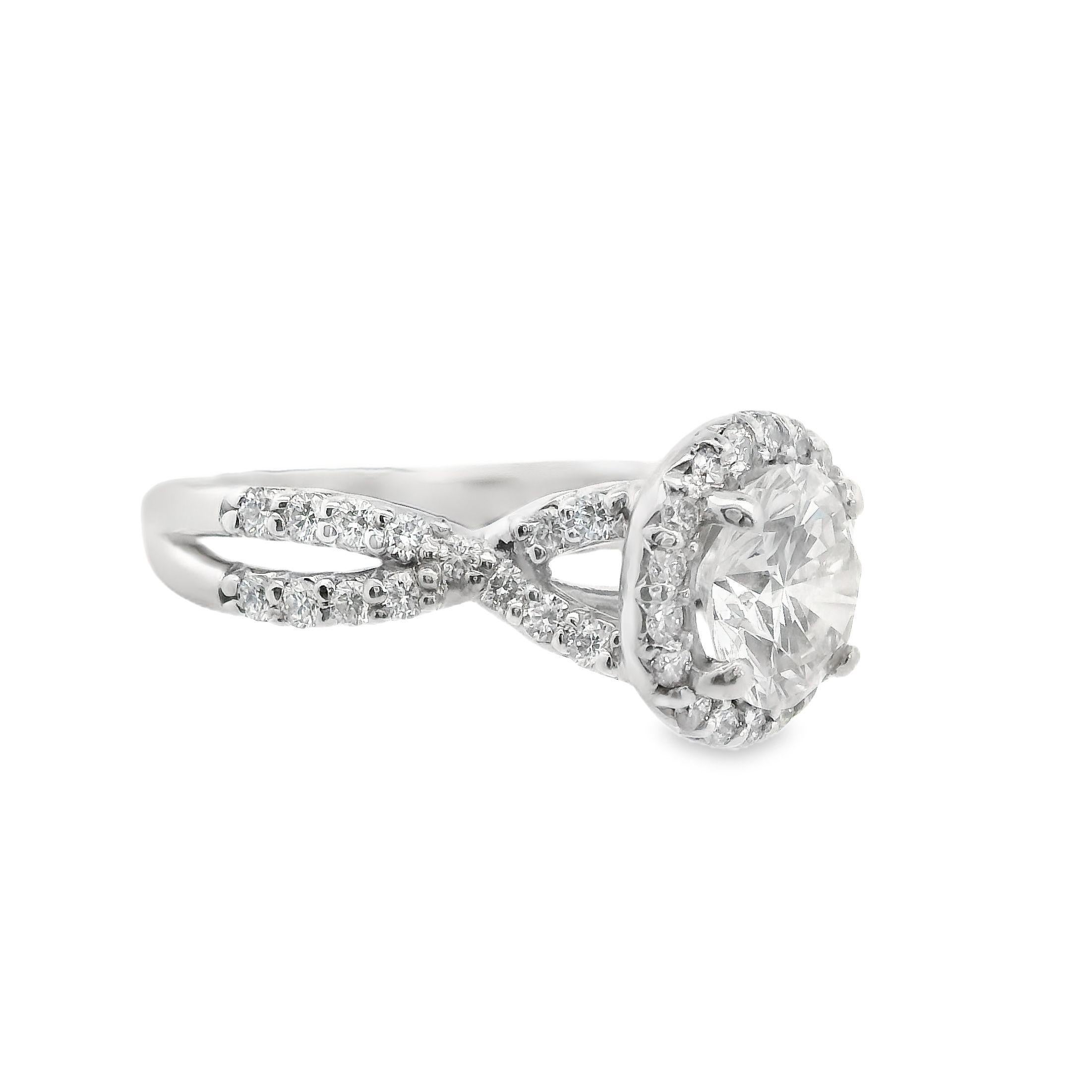 Platinum 2+ Carat Diamond Engagement Ring In Good Condition For Sale In Lexington, KY