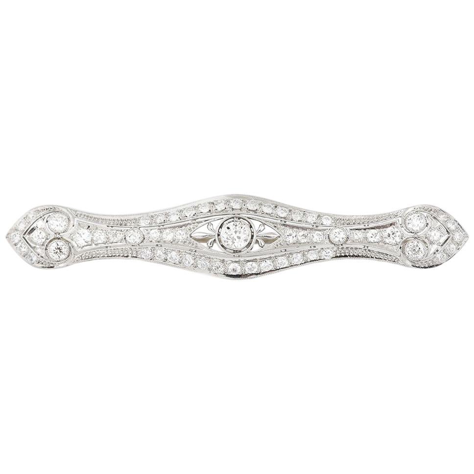 Platinum 2 Carat Diamond Propeller Brooch, Early 20th Century