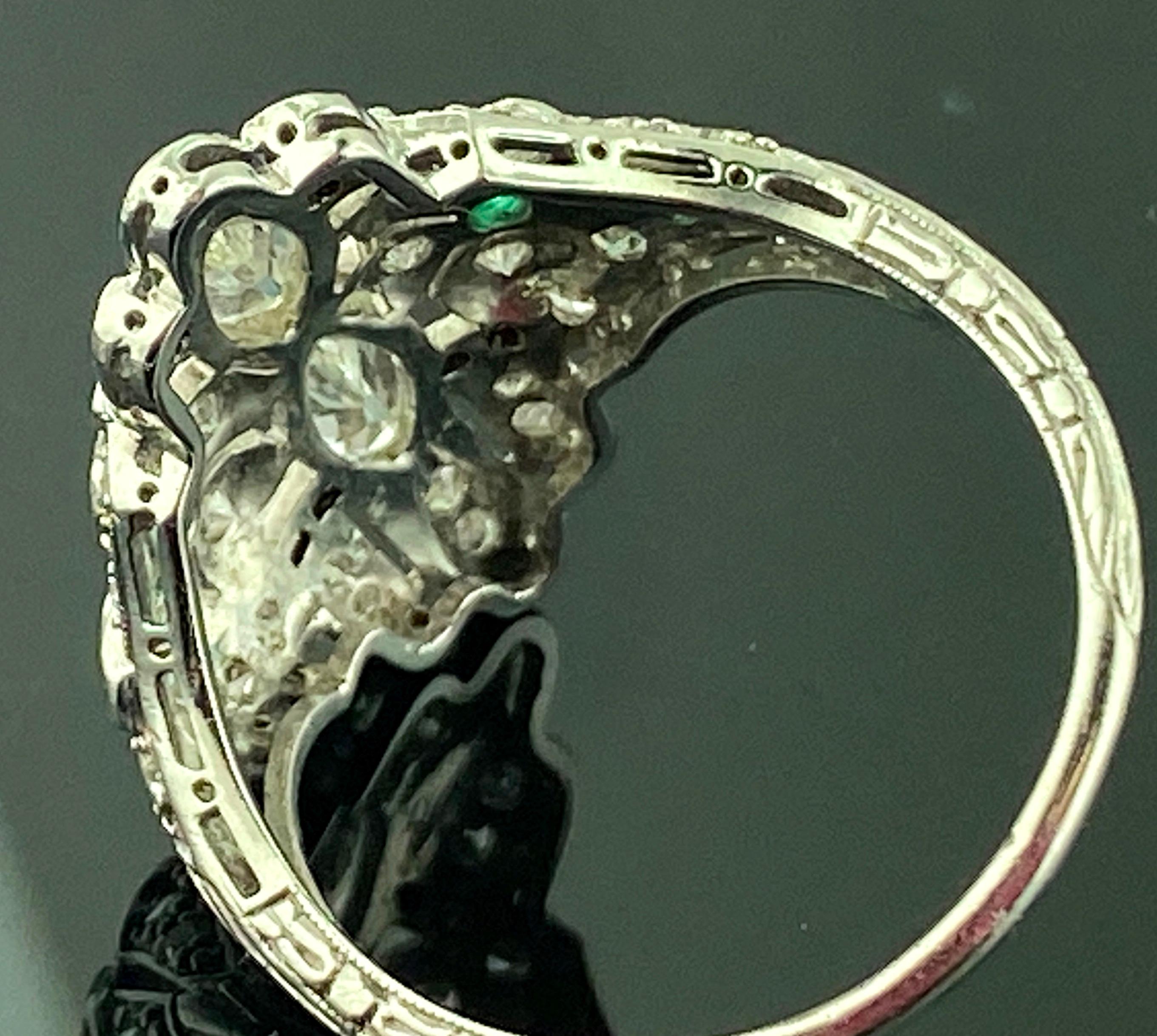 Platinum 2 Center Marquise Cut Diamonds Art Deco Ring, Circa 1920 For Sale 3