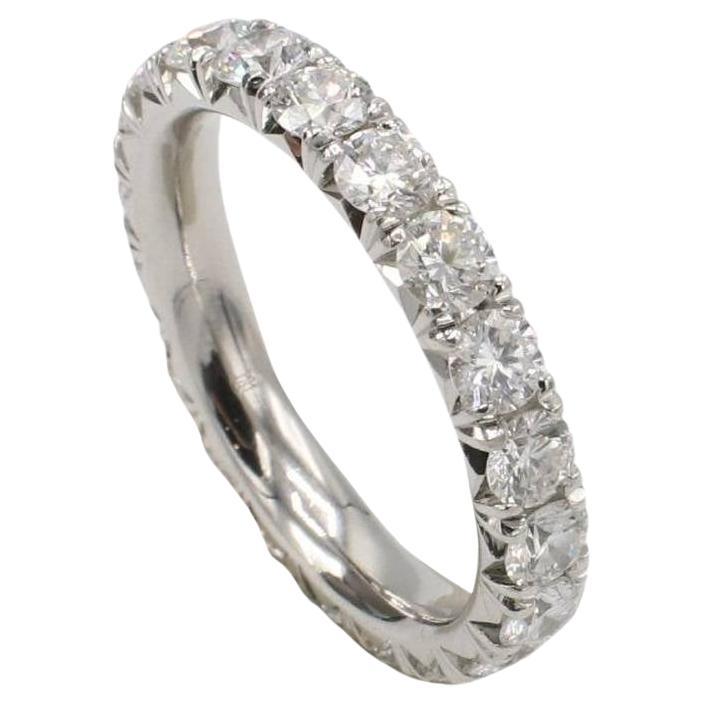 Platinum 2.00 Carat Natural Round Diamond Eternity Band Ring 
Metal: Platinum
Weight: 5.19 grams
Diamonds: 20 round natural diamonds approx. 2.00 CTW G-H VS
Size: 5.5 (US)
Width: 3mm
