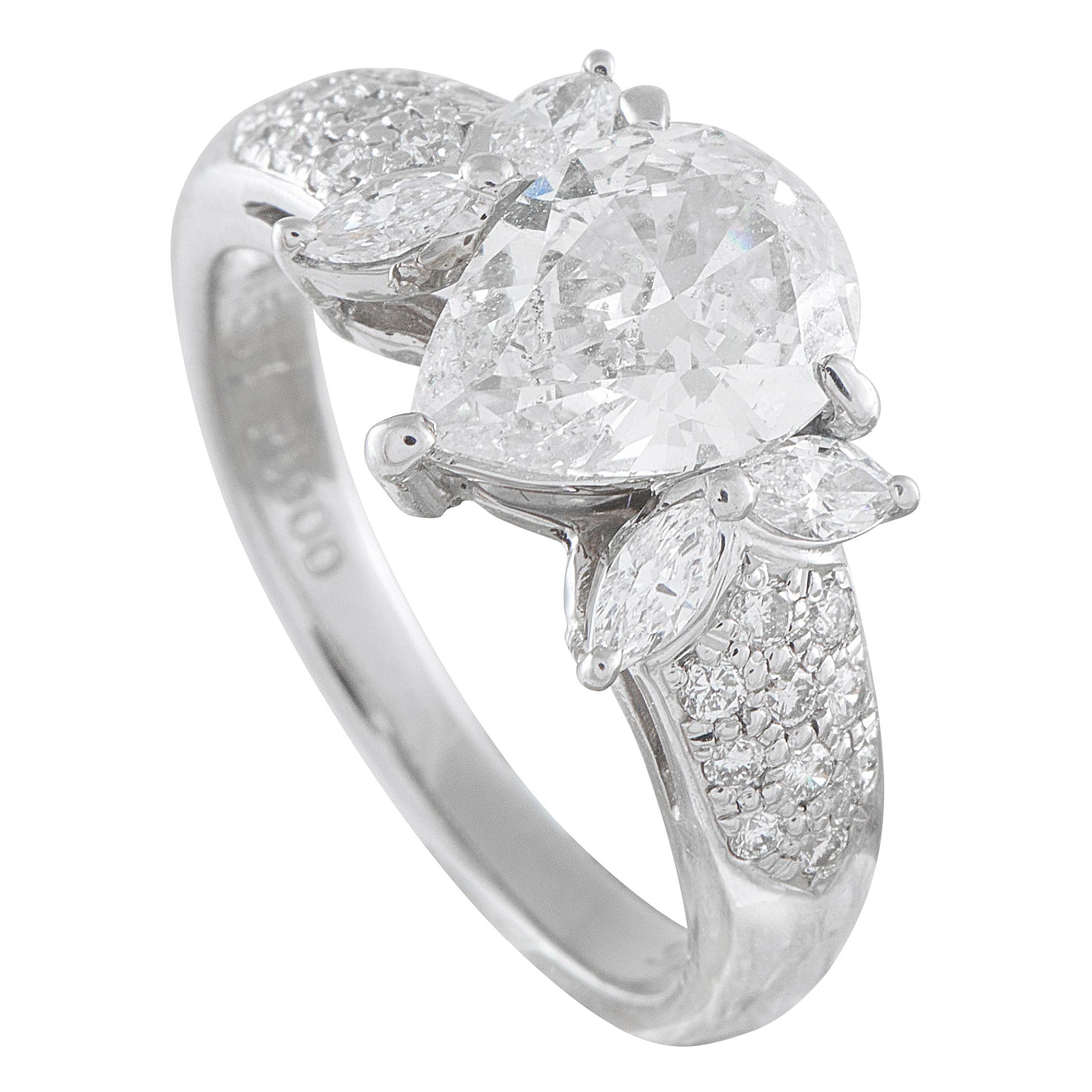 Platin 2.01ct Diamant Ring #5300