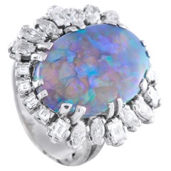Platinum 2.0ct Diamond and Opal Cocktail Ring MF28-021926