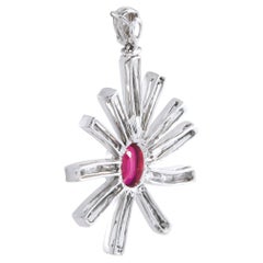 Platinum 2.0ct Diamond and Ruby Pendant MF15-051326