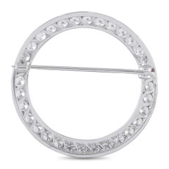 Platinum 2.0ct Diamond Eternity Circle Brooch MF18-070226