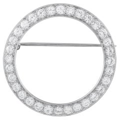 Platinum 2.0ct Diamond Eternity Circle Brooch MF18-070226