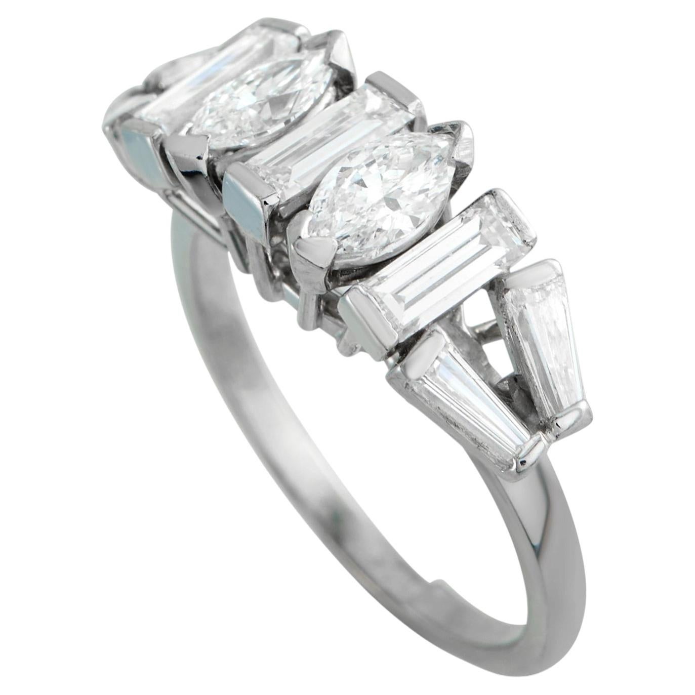 Platin 2,0ct Diamant Geometrischer Ring MF43-031726