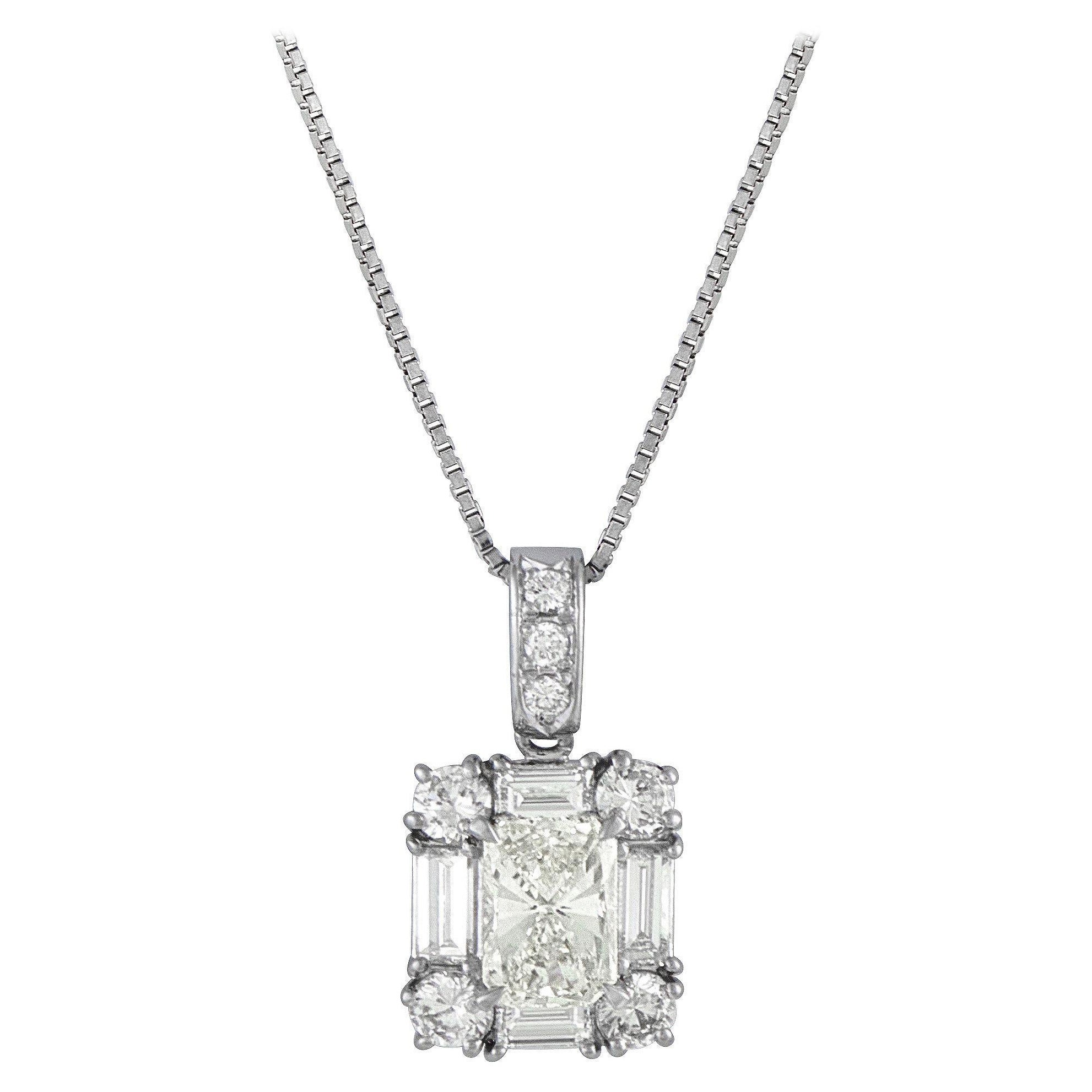 Collana in platino con diamante da 2,0ct MF30-110425 in vendita