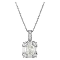 Platinum 2.0ct Diamond Pendant Necklace MF30-110425