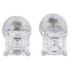 Platin 2,0ct Diamant Solitär Ohrringe MF07-031126