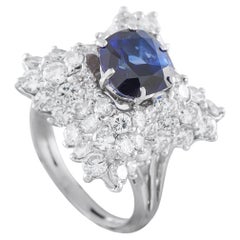 Platinum 2.10ct Diamond and Sapphire Ring MF15-050726