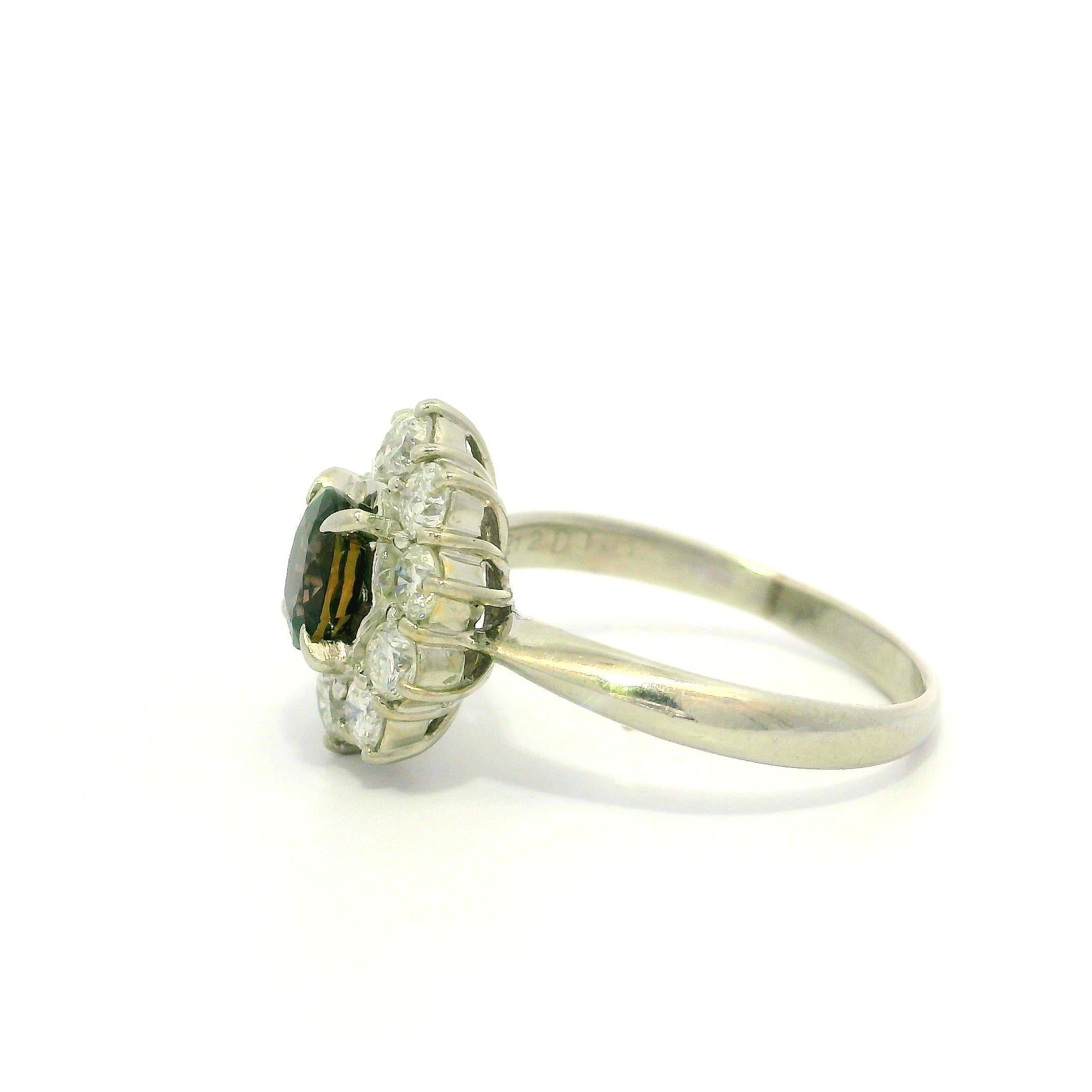 Bague en platine 2.22ctw No Heat Violet Purple Pink Color Change Sapphire Diamond en vente 4