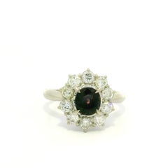 Bague en platine 2.22ctw No Heat Violet Purple Pink Color Change Sapphire Diamond