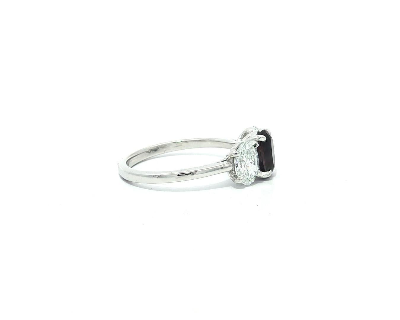 Bague ovale en platine 2.23ctw AGL Best Color Change Brazil Alexandrite Diamond 3 en vente 8